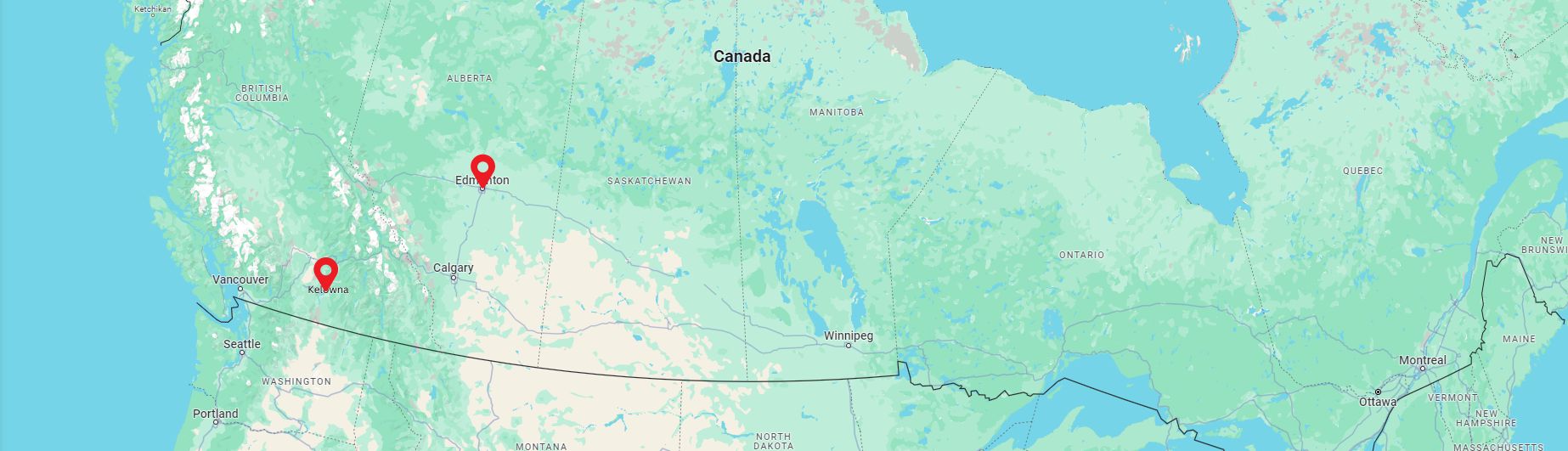 Map of Vital Safety service locations across Alberta and BC