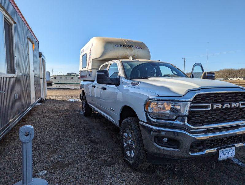 Remote industrial medic truck on site