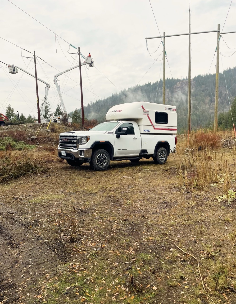 Vital Safety vehicle on a remote power line worksite