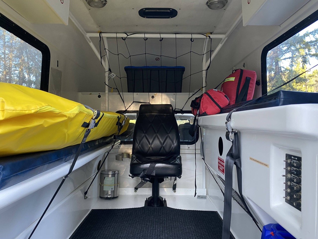 Interior of a fully stocked Mobile Treatment Center