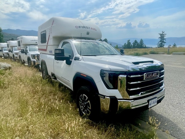 Vital Safety fleet of mobile treatment centers providing industrial first aid services across British Columbia